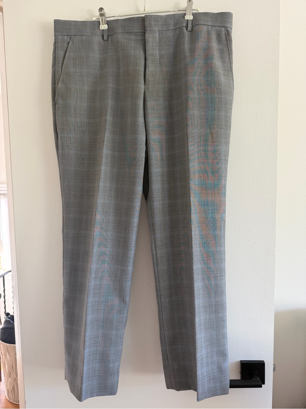 RW&CO. Grey Checkered Preston Dress Pants with Subtle Windowpane
